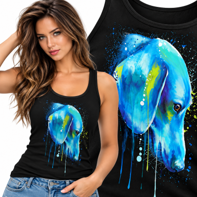 TANK TOP DAMSKI ZWIERZĘTA  JAMNIK 1